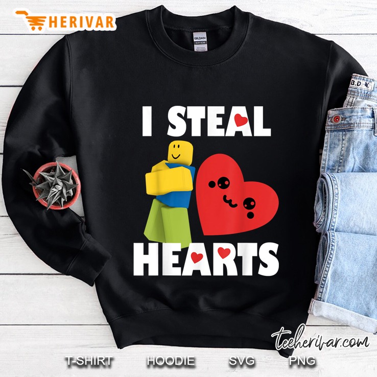 Noob Valentines Day I Steal Hearts Sweatshirt