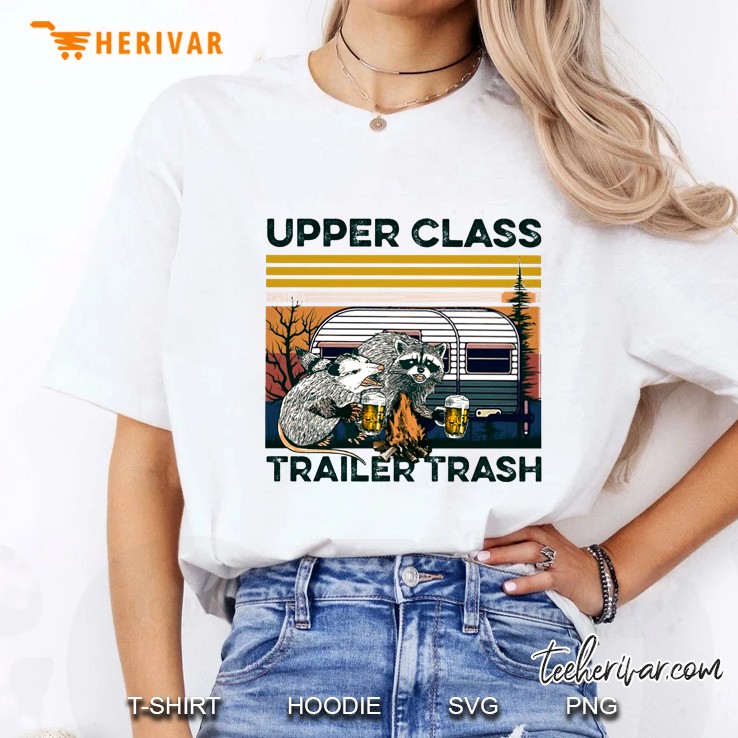 Upper Class Trailer Trash Raccoon Trash Panda Vintage Version Ladies Tee