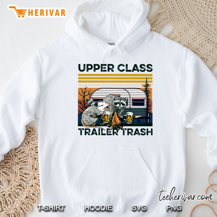 Upper Class Trailer Trash Raccoon Trash Panda Vintage Version Hoodie