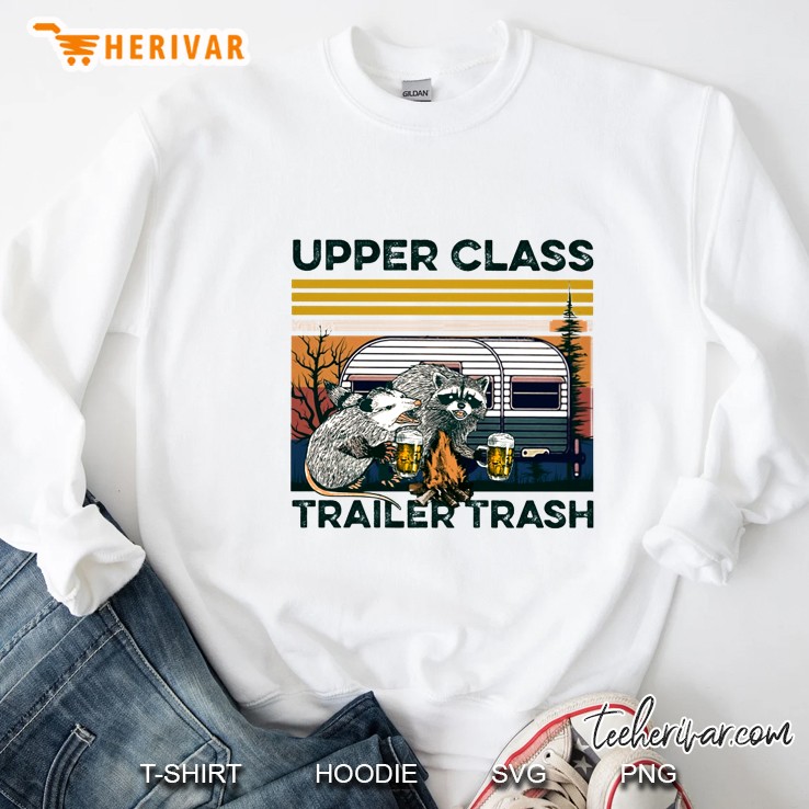 Upper Class Trailer Trash Raccoon Trash Panda Vintage Version Sweatshirt