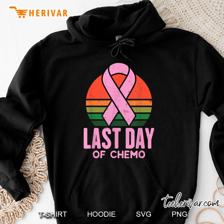 Last Day Of Chemo Cancer Fighter Ribbon Hoodie