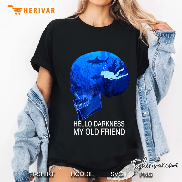 Hello Darkness My Old Friend Skull Scuba Ladies Tee