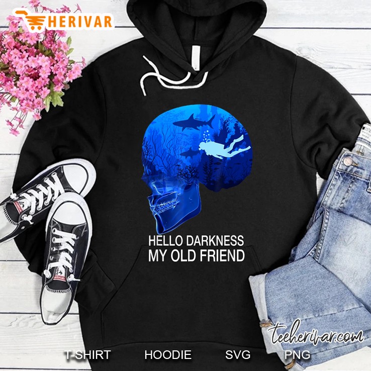 Hello Darkness My Old Friend Skull Scuba Hoodie