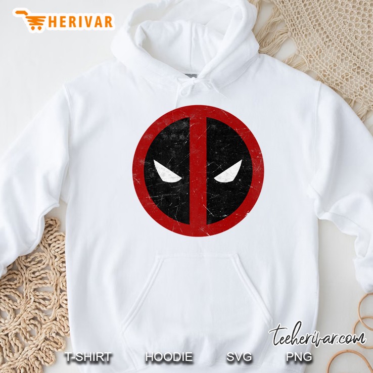 Marvel Deadpool Mask Classic Distressed Premium Hoodie