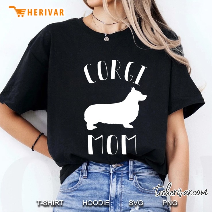 Corgi Mom Corgi Silhoutte Version Ladies Tee