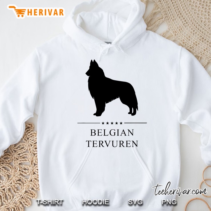 Belgian Tervuren Black Silhouette Hoodie