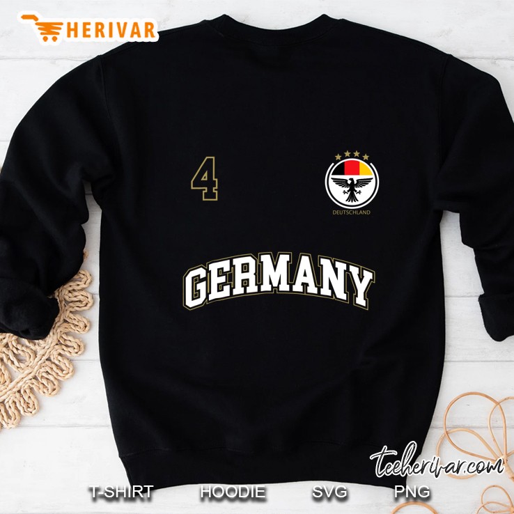 Germany Soccer No- 4 Sports Team German Flag Sweatshirt