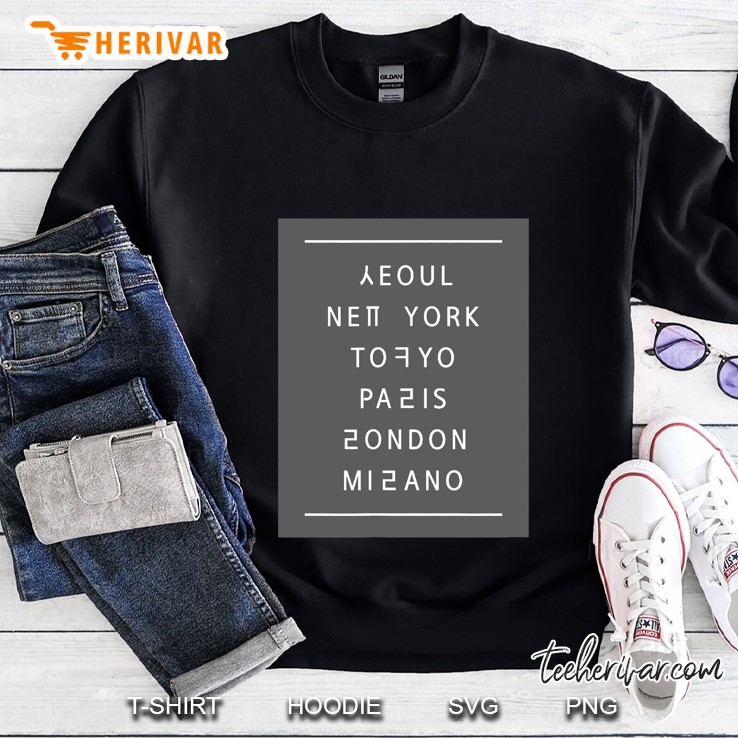 Seoul New York Tokyo Paris London Mirano With Hangeul Sweatshirt