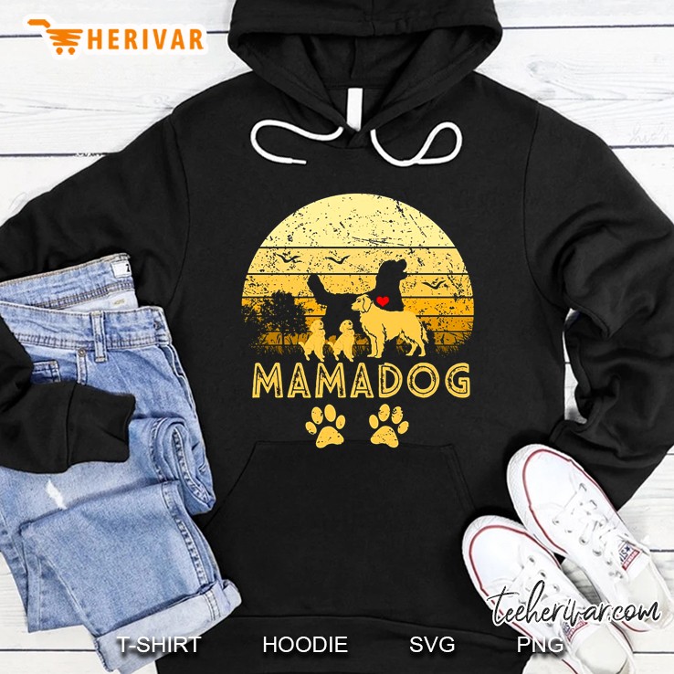 Mamadog Golden Retriever Vintage Version Hoodie