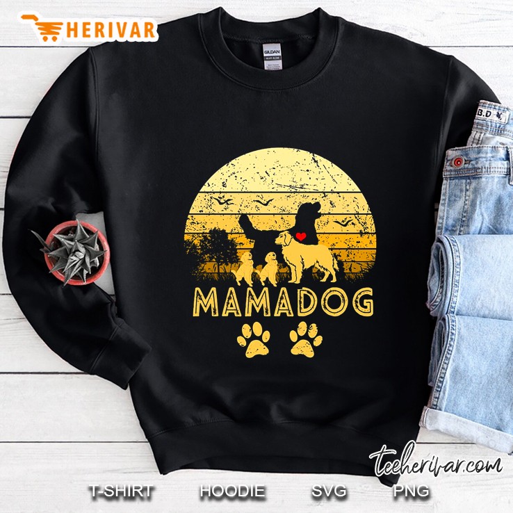 Mamadog Golden Retriever Vintage Version Sweatshirt