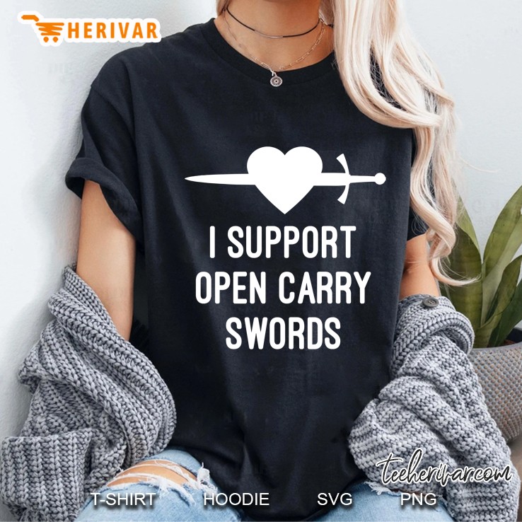 I Support Open Carry Swords Ladies Tee