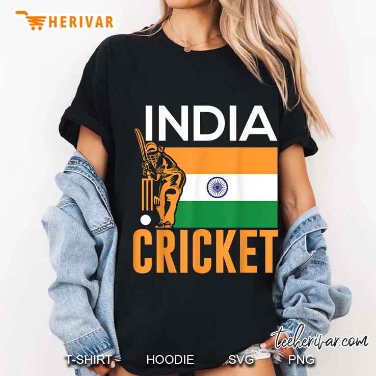Indian Cricket Flag Version2 Ladies Tee