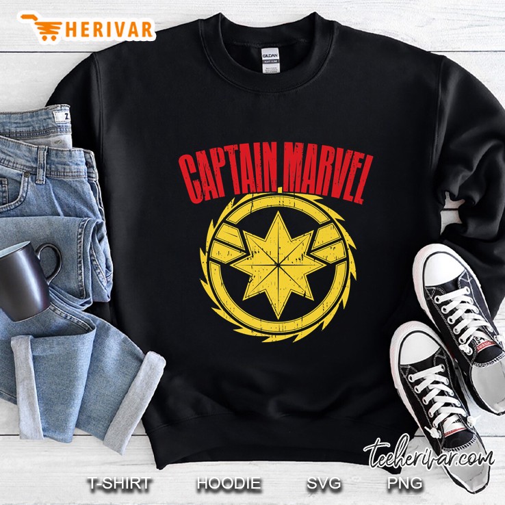 Captain Marvel 90s Star Symbol Vintage Sweatshirt
