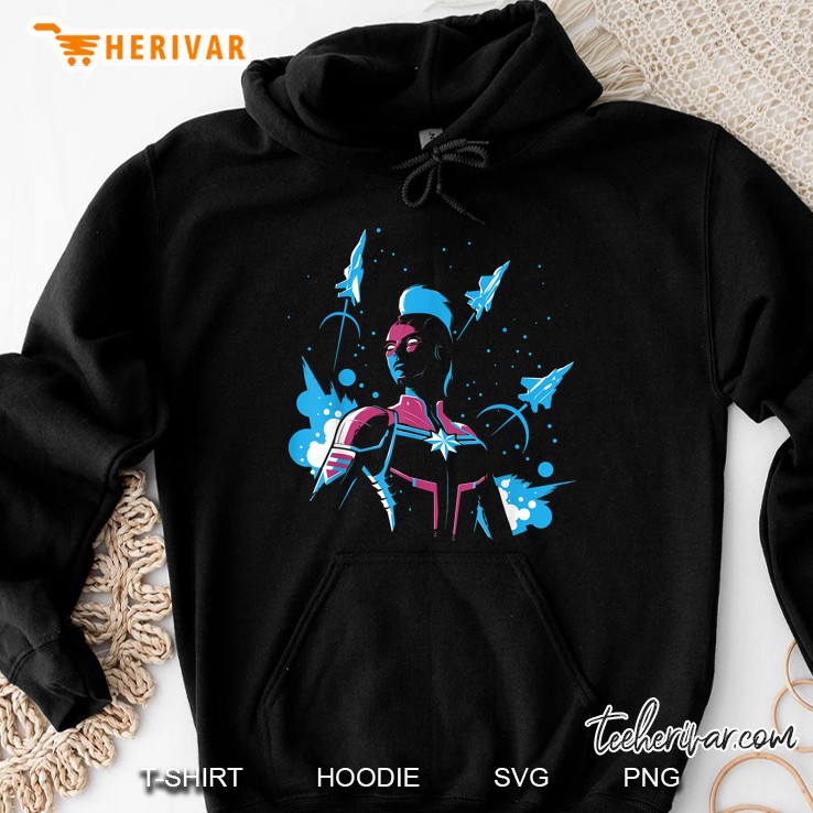 Marvel Captain Marvel Jet Planes And Stars Hoodie