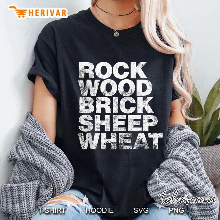 Rock Wood Brick Sheep Wheat Ladies Tee