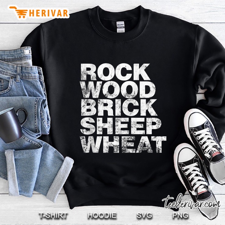 Rock Wood Brick Sheep Wheat Sweatshirt