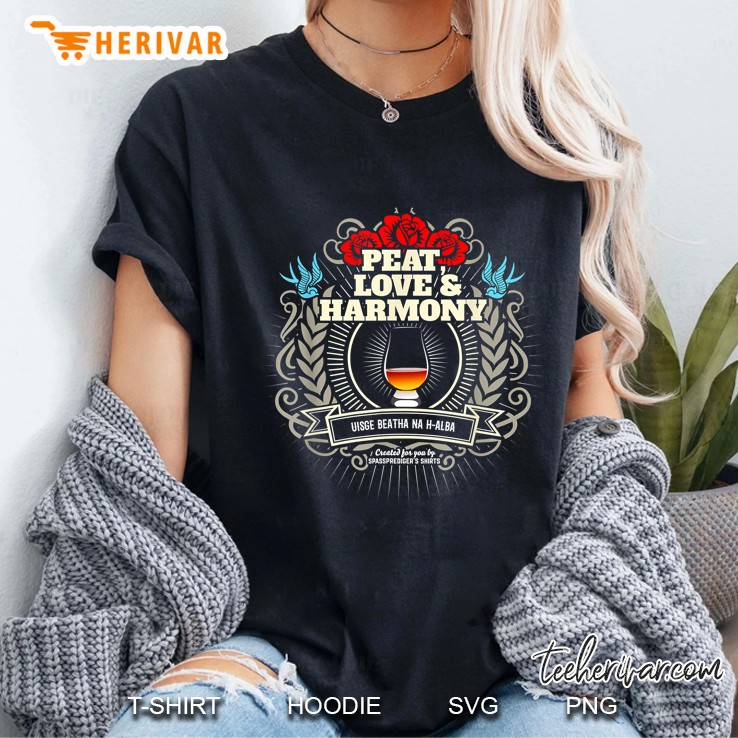 Whisky Peat Love & Harmony Ladies Tee