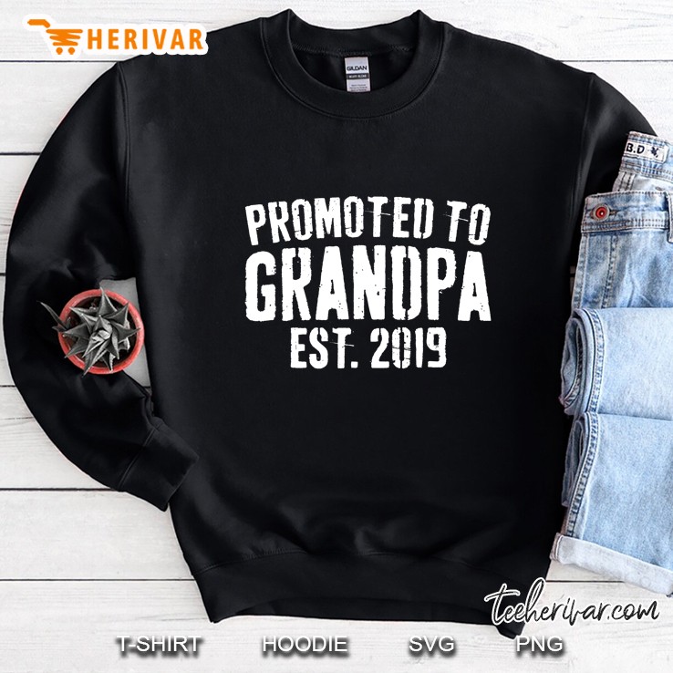 Promoted To Grandpa 2019 Black Version Sweatshirt
