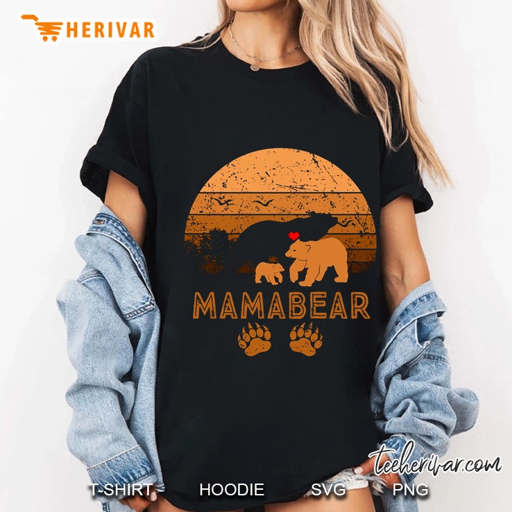 Mamabear Vintage Silhouette Version Ladies Tee
