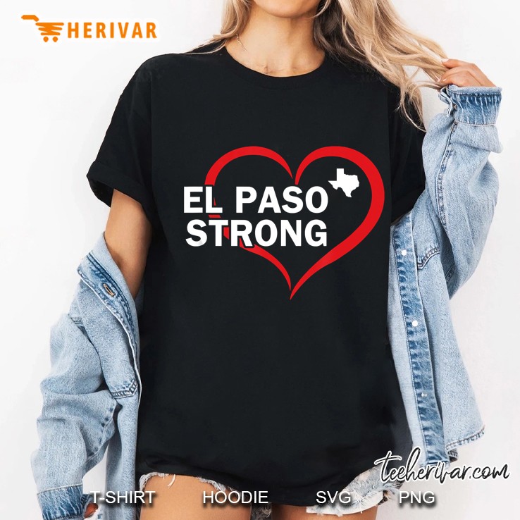 El Paso Strong Texas Heart Version2 Ladies Tee