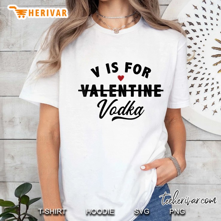V For Valentine Vodka White Version Ladies Tee