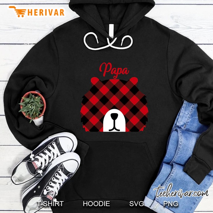 Papa Red Plaid Bear Version Hoodie