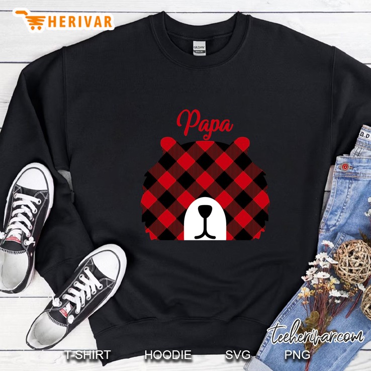 Papa Red Plaid Bear Version Sweatshirt