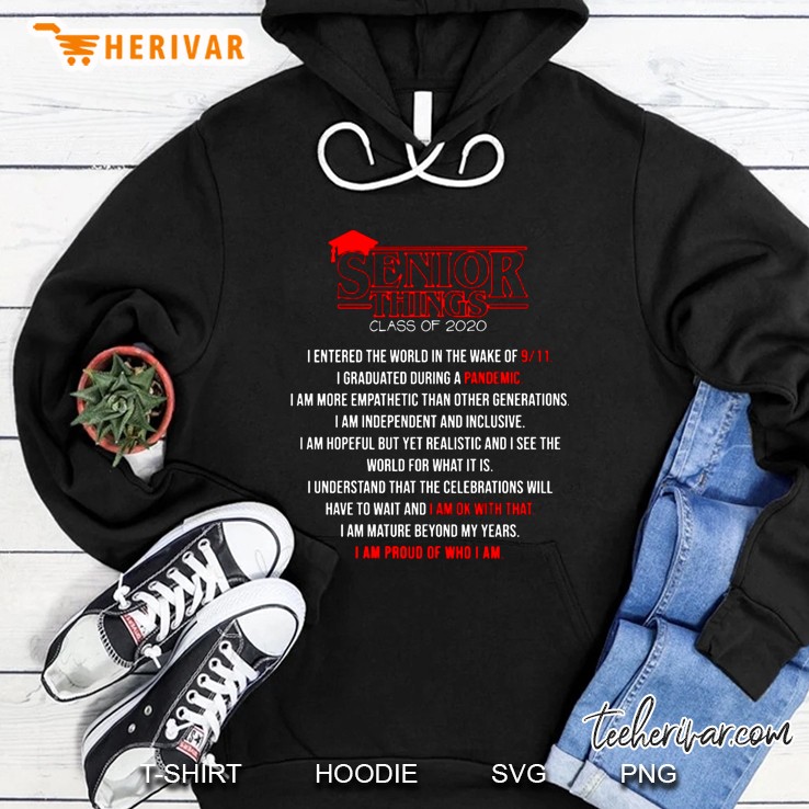 Senior Things Class Of 2020 I Entered The World In The Wake Of 9/11 Hoodie
