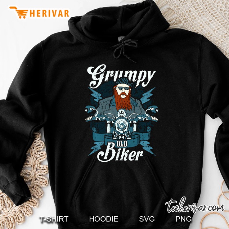 Grumpy Old Biker Beard Motorcycle Rider Version Hoodie