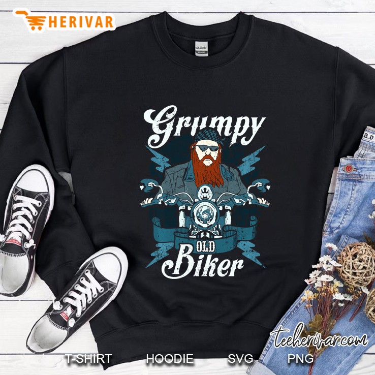 Grumpy Old Biker Beard Motorcycle Rider Version Sweatshirt