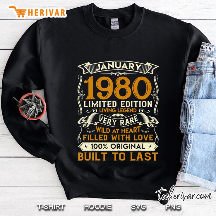 January 1980 Limited Edition Living Legend Very Rare Wild At Heart Sweatshirt