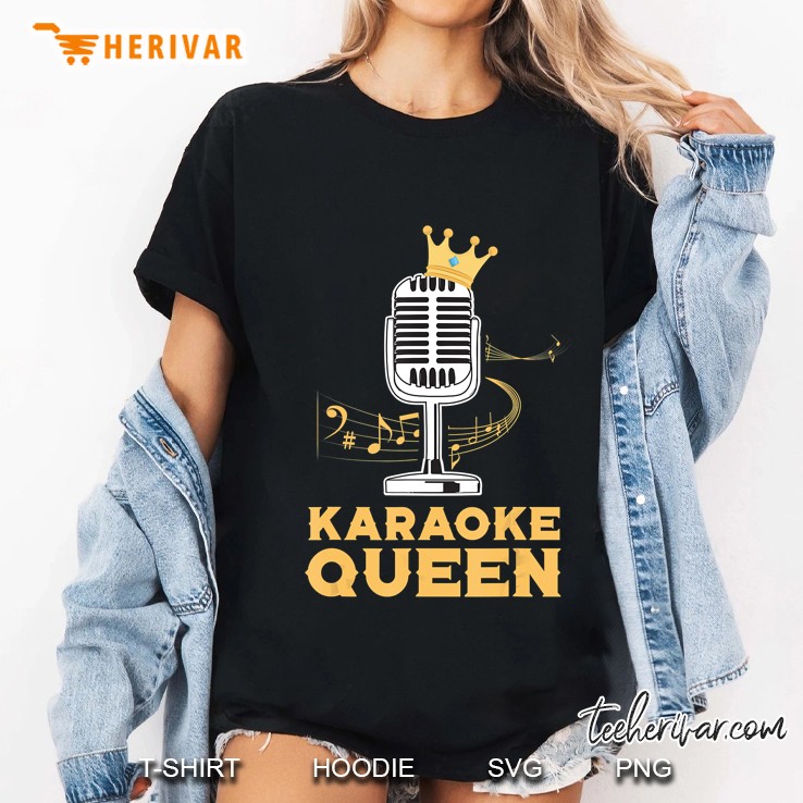 Karaoke Queen Crown Karaoke Singing Ladies Tee