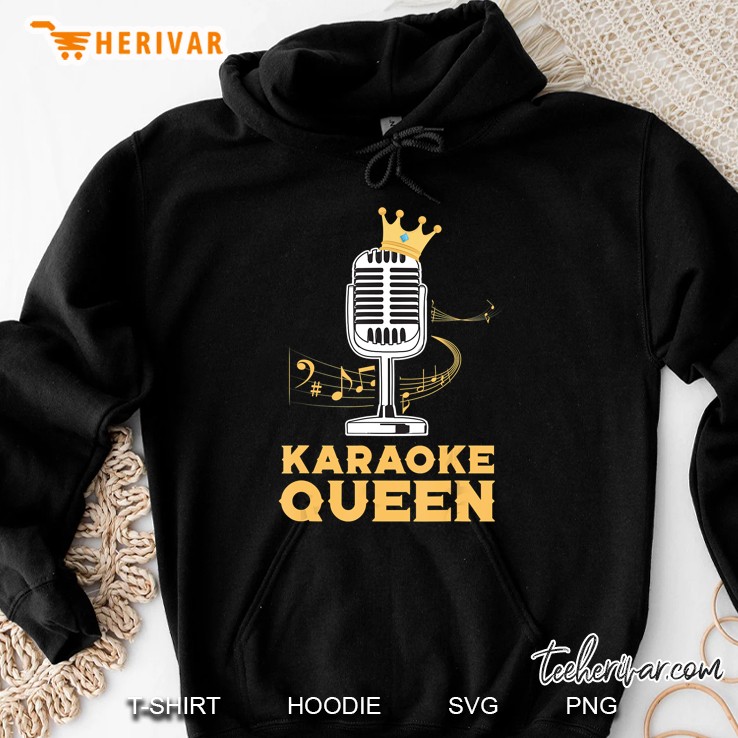 Karaoke Queen Crown Karaoke Singing Hoodie