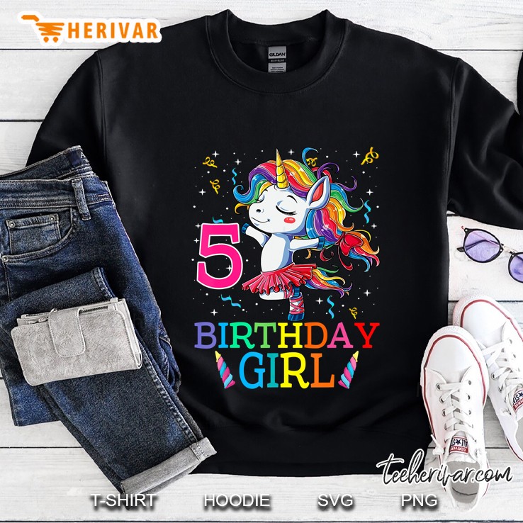 5 Birthday Girl Unicorn Version Sweatshirt