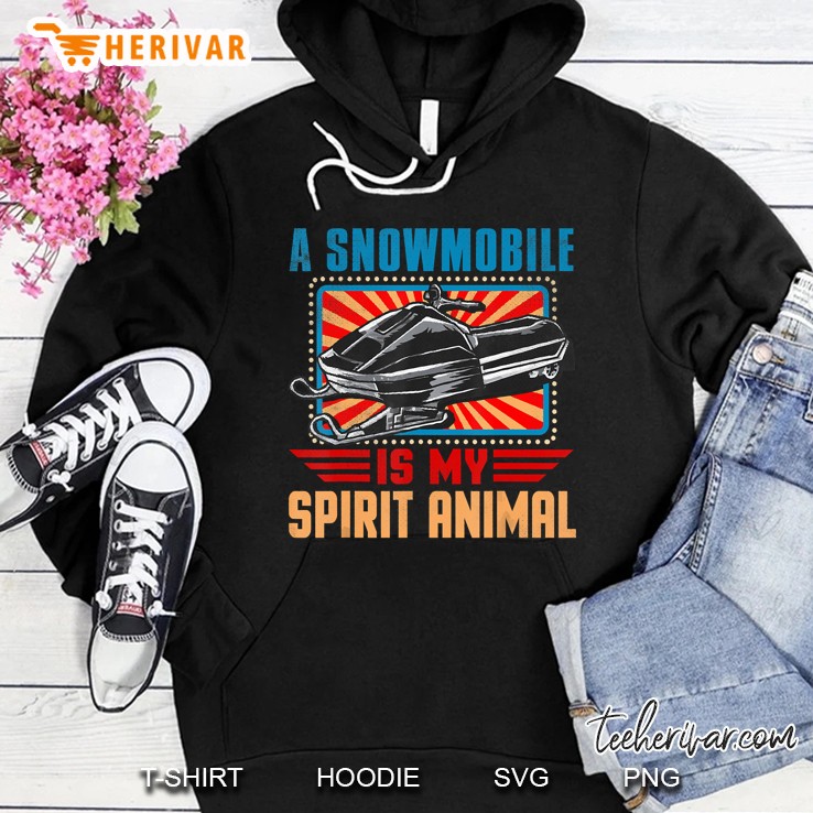 Snowmobiling Is My Spirit Animal Version2 Hoodie