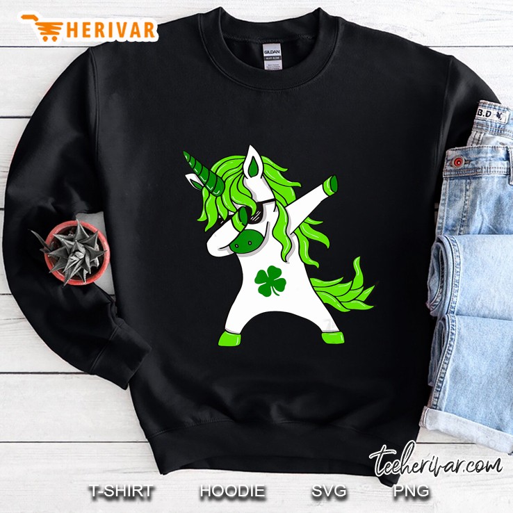 St Patricks Day Lepricorn Dabbing Green Unicorn Version Sweatshirt
