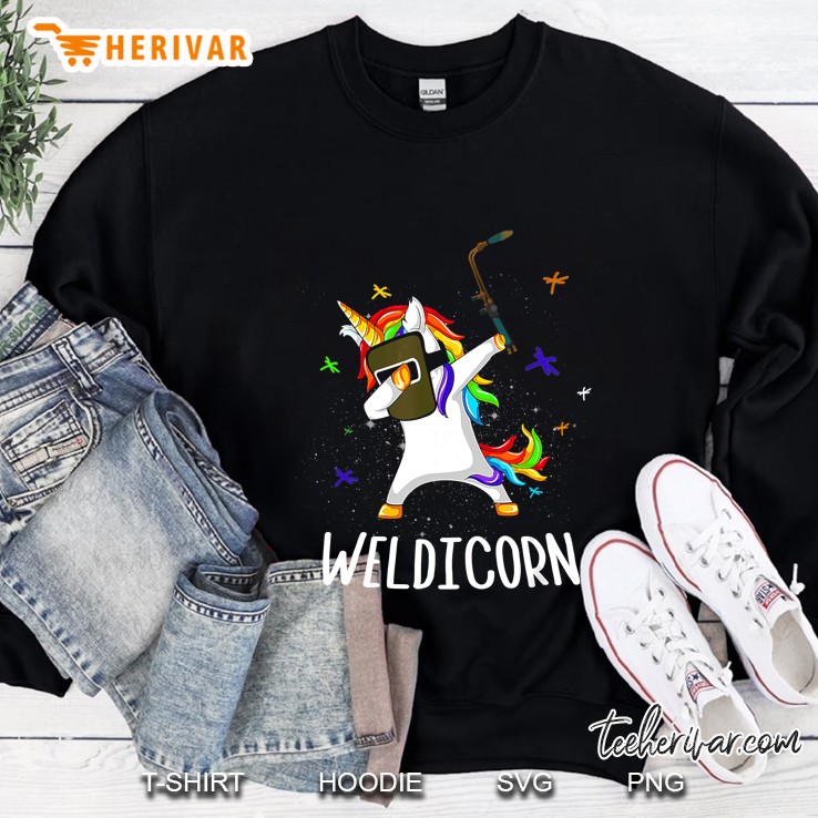 Weldicorn Welder Unicorn Dabbing Sweatshirt