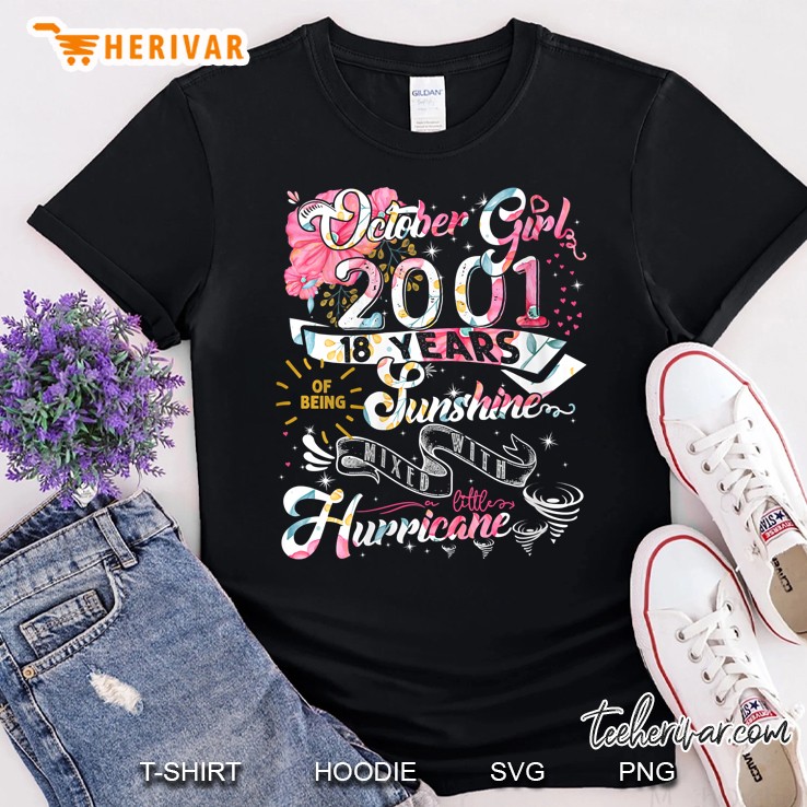Classic 18Th Birthday 18 Years Old Vintage October 2001 Shirt