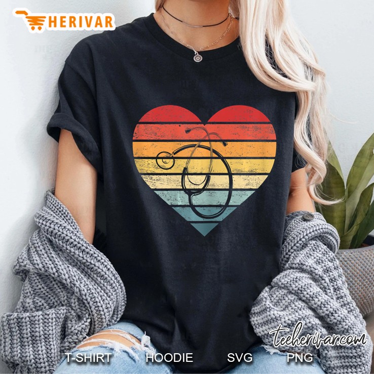 Stethoscope Heart Nursing Ladies Tee
