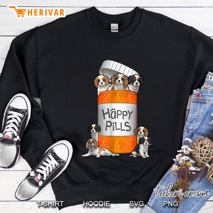 Cavalier King Charles Spaniel Happy Pills Sweatshirt