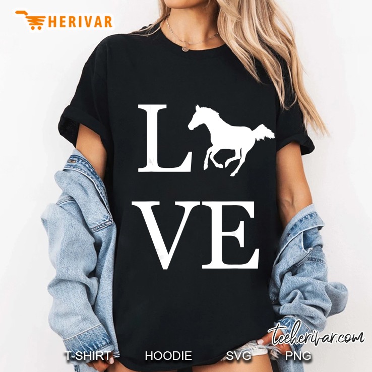 Love Horse Riding Horses Racing Ladies Tee