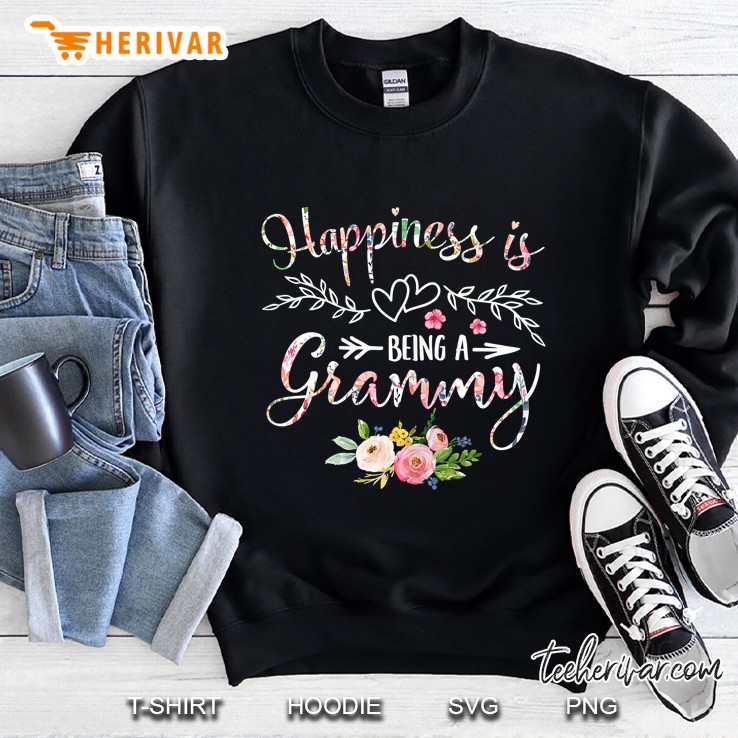 Happiness Is Being A Grammy Floral Version Sweatshirt