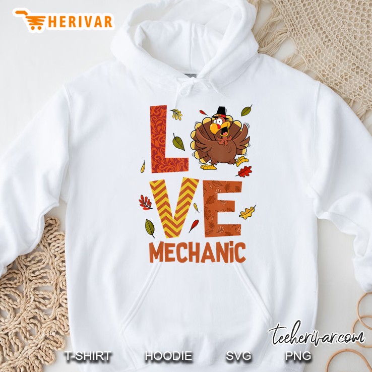 Love Mechanic Turkey Costume Fall Autumn Thanksgiving Hoodie