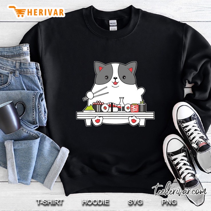 Sushi Cat Cat Eating Sushi Sweatshirt