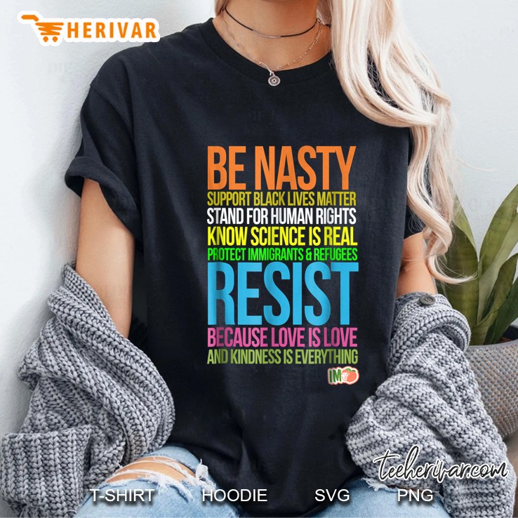 Be Nasty Support Black Lives Matter Stand For Human Rights Ladies Tee