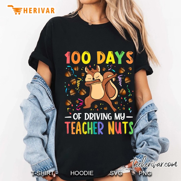 Dabbing Squirrel 100 Days Of Driving My Teacher Nuts Ladies Tee