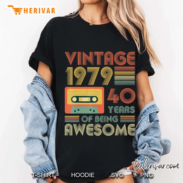 Vintage 1979 40 Years Of Being Awesome Ladies Tee