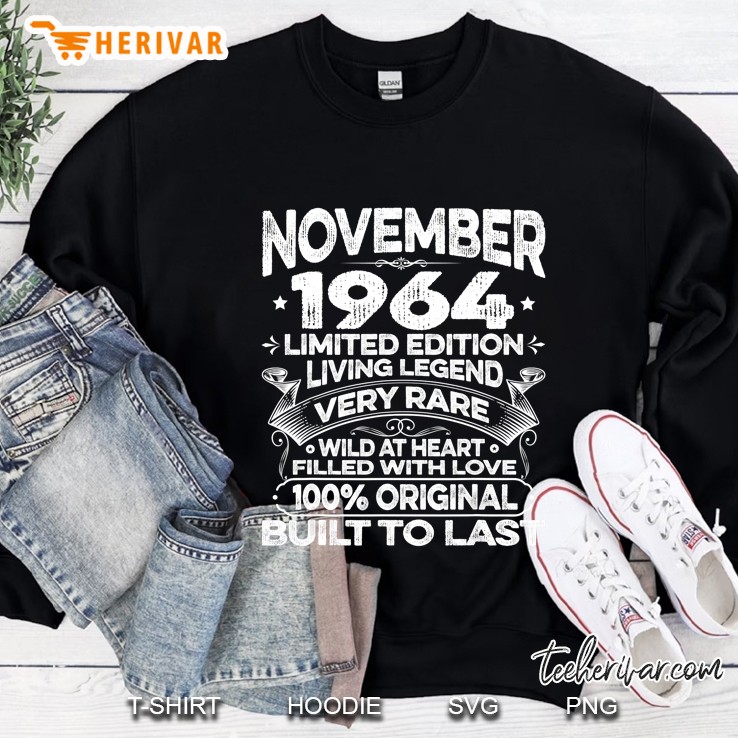 November 1964 Limited Edition 55th Birthday Sweatshirt