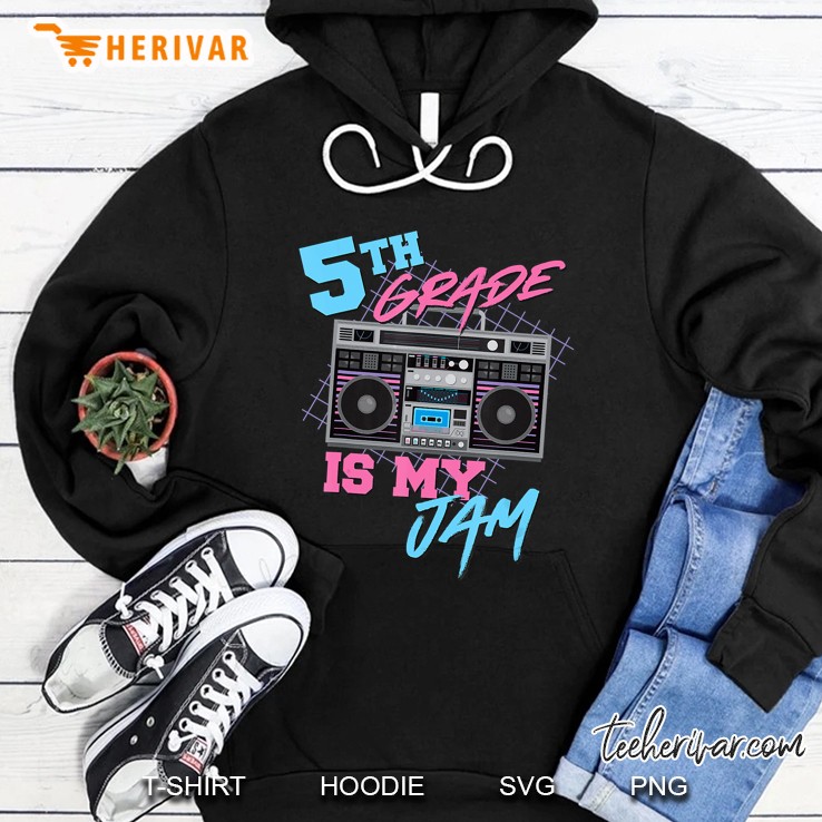 5th Grade Is My Jam Vintage 80s Boombox Hoodie