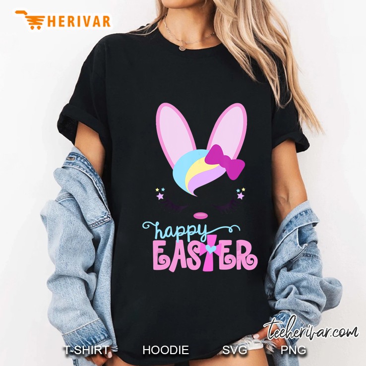 Happy Easter Bunny Sleeping Face Christian Ladies Tee
